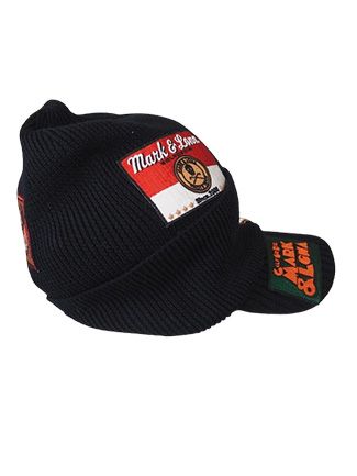 Retro Patch Double Knit Cap | ニットキャップ | ブラック | ユニセックス | ゴルフ