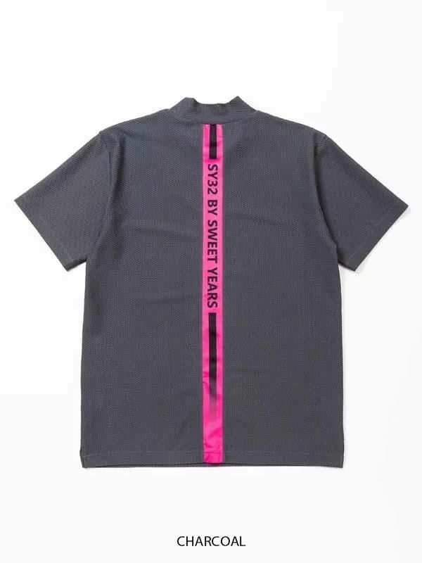 3D-FACE BACK NEON MOCK | Tシャツ | チャコールグレー | メンズ | ゴルフウェア