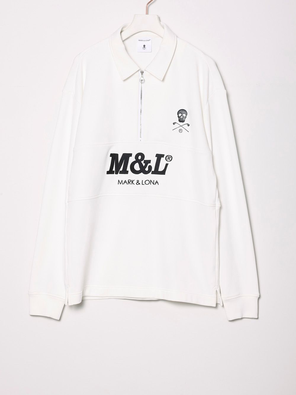 Escalade Zip Fleece Polo | ハーフジップポロシャツ | ホワイト | メンズ | ゴルフウェア