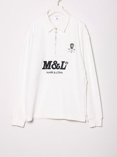 Escalade Zip Fleece Polo | ハーフジップポロシャツ | ホワイト | メンズ | ゴルフウェア