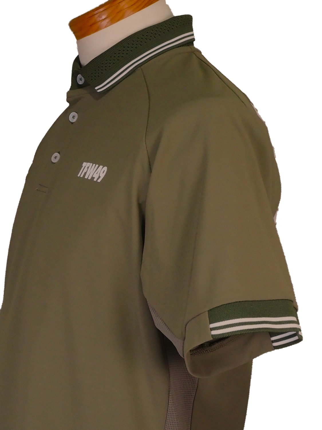 LINE SLEEVE POLO | ポロシャツ | カーキ×ベージュ | メンズ | ゴルフウェア