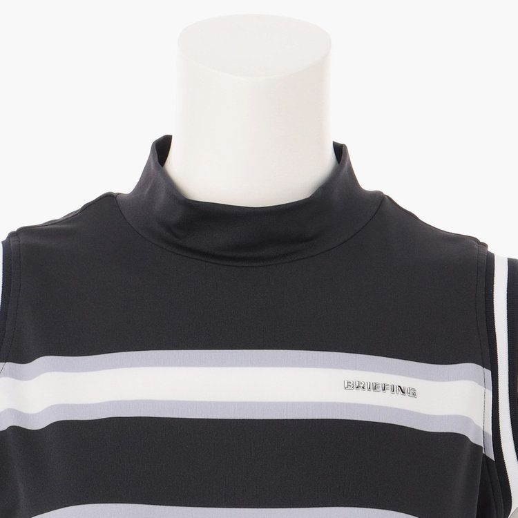 WOMENS MARINE STRIPE NS HIGH NECK | ノースリーブシャツ | ネイビー | レディース | ゴルフウェア