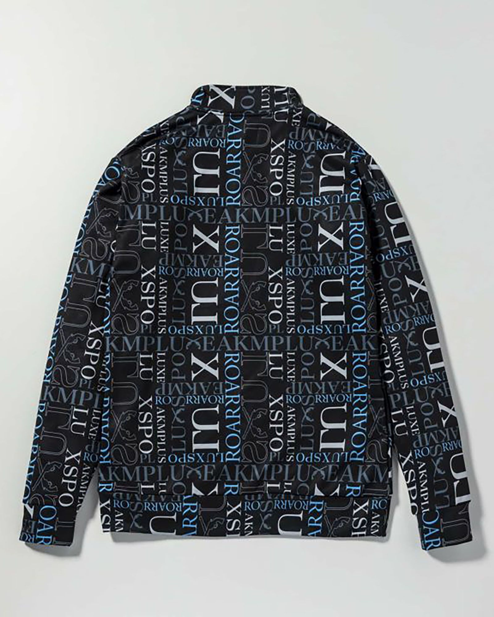 総柄ロゴハーフジップモックネックTシャツ | 長袖モックネック | ブラック | メンズ | ゴルフウェア