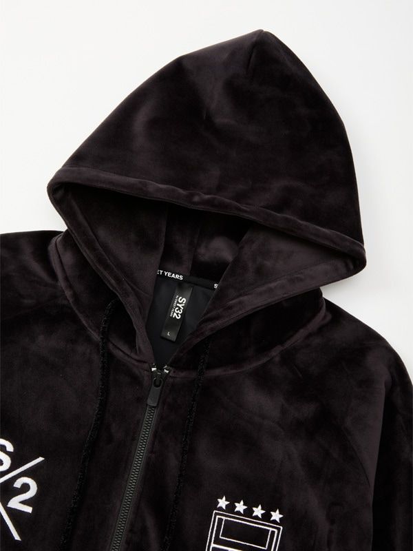 VELOUR 3 LAYER ZIP HOODIE  | ブルゾン | ブラック | メンズ | ゴルフウェア