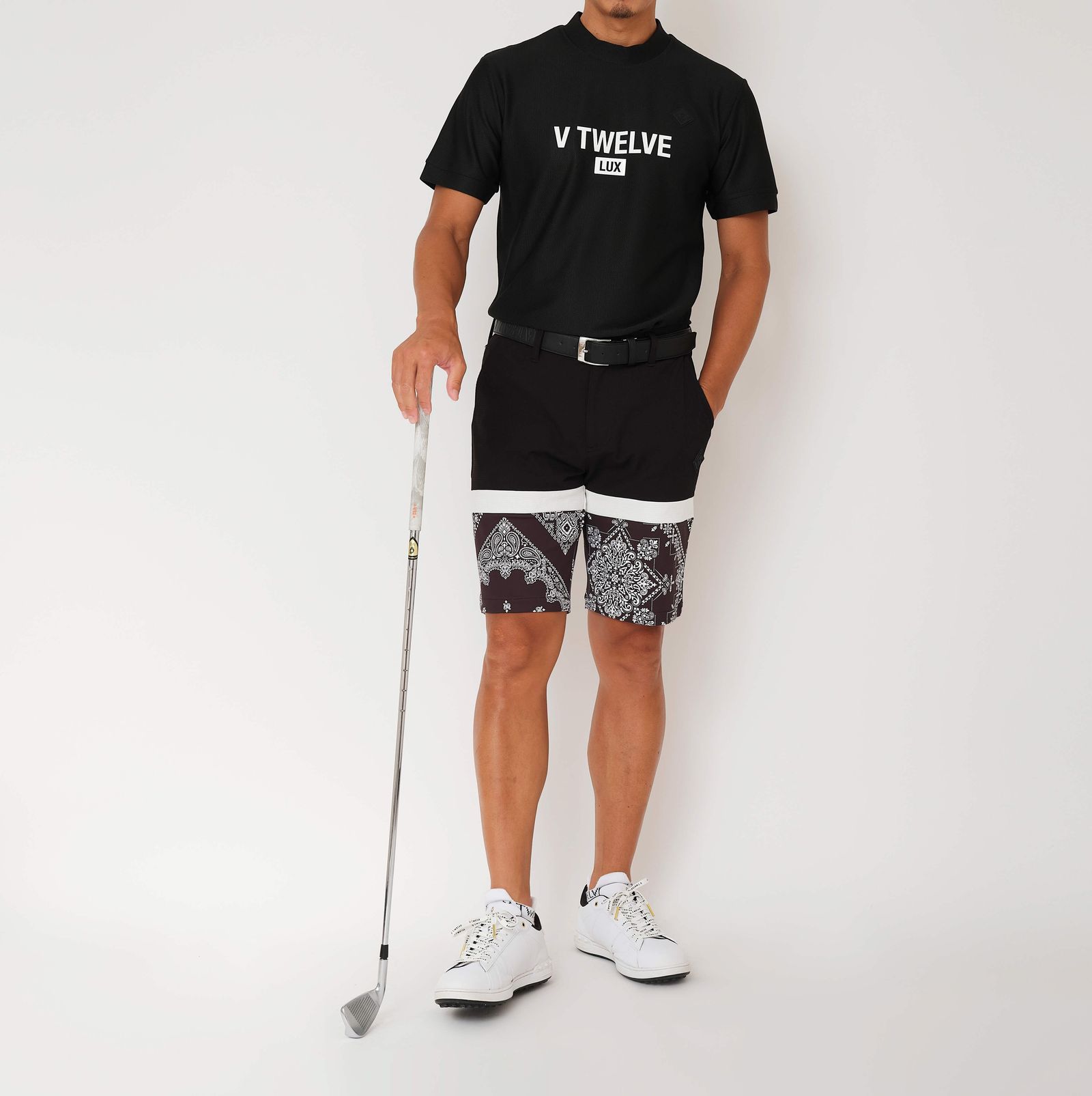 LX MESH MOCK | モックネック | Tシャツ | ブラック | メンズ | ゴルフウェア