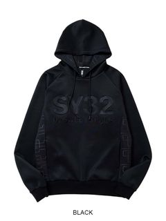 DOUBLE KNIT EMBOSS GEOMETRY P/O HOODIE | パーカー | ブラック | メンズ