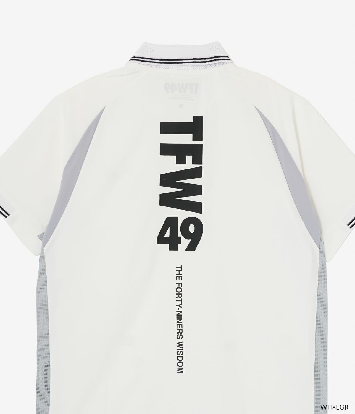 LINE SLEEVE POLO | ポロシャツ | ホワイト×ライトグレー | メンズ | ゴルフウェア