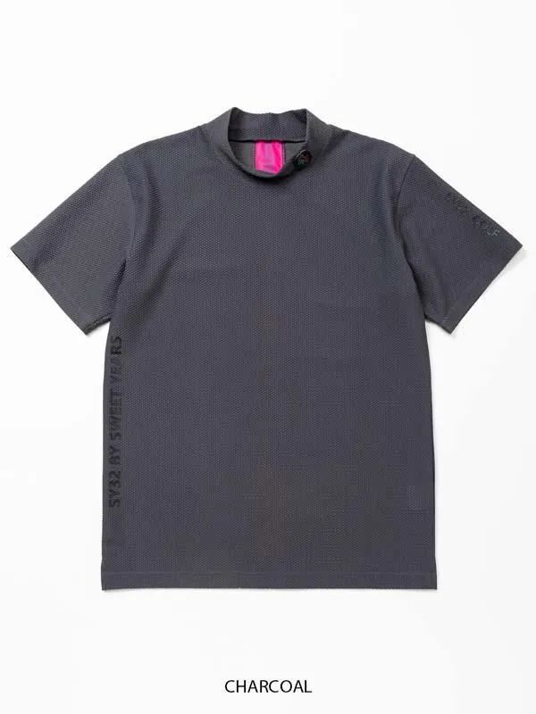 3D-FACE BACK NEON MOCK | Tシャツ | チャコールグレー | メンズ | ゴルフウェア