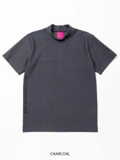 3D-FACE BACK NEON MOCK | Tシャツ | チャコールグレー | メンズ | ゴルフウェア