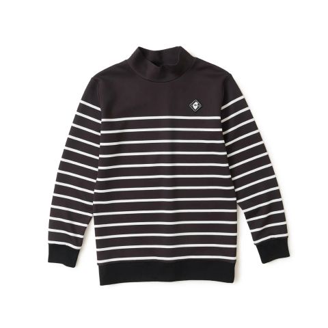 BORDER L/S MOCK | モックネックシャツ | ブラック | レディース | ゴルフウェア
