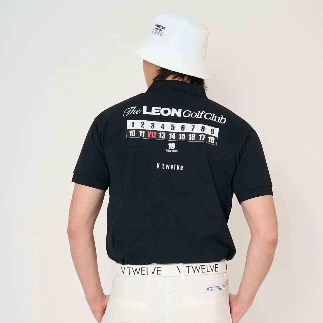 LEON GC set A | ポロシャツ×モックネック  2枚セット| ブラック×ホワイト | メンズ | ゴルフウェア