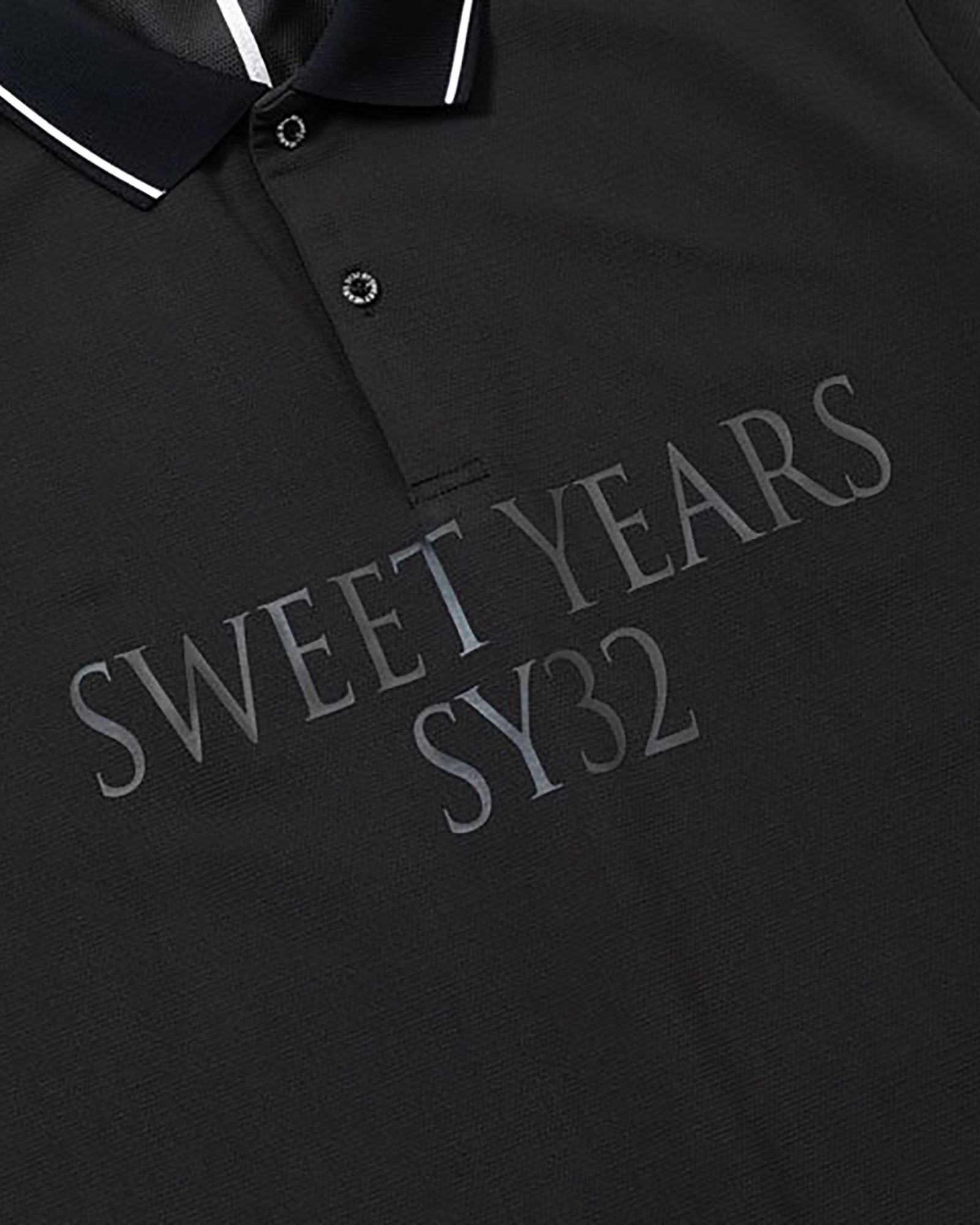 SWEET YEARS TECHNO FINE MESH POLO サイズM 黒 SWEET YEARS TECHNO FINE MESH POLO サイズM 黒