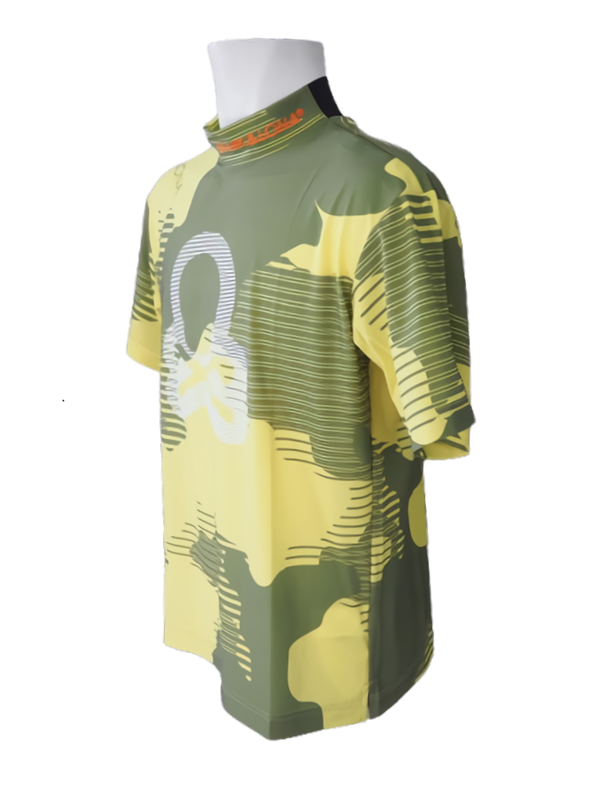 【木村拓哉さん着用】Flow Camo Mock Neck Tee | モックネックシャツ | イエロー | メンズ | ゴルフ