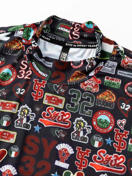 GRAPHIC MOCK NECK TEE | モックネック | ワッペン | メンズ | ゴルフウェア