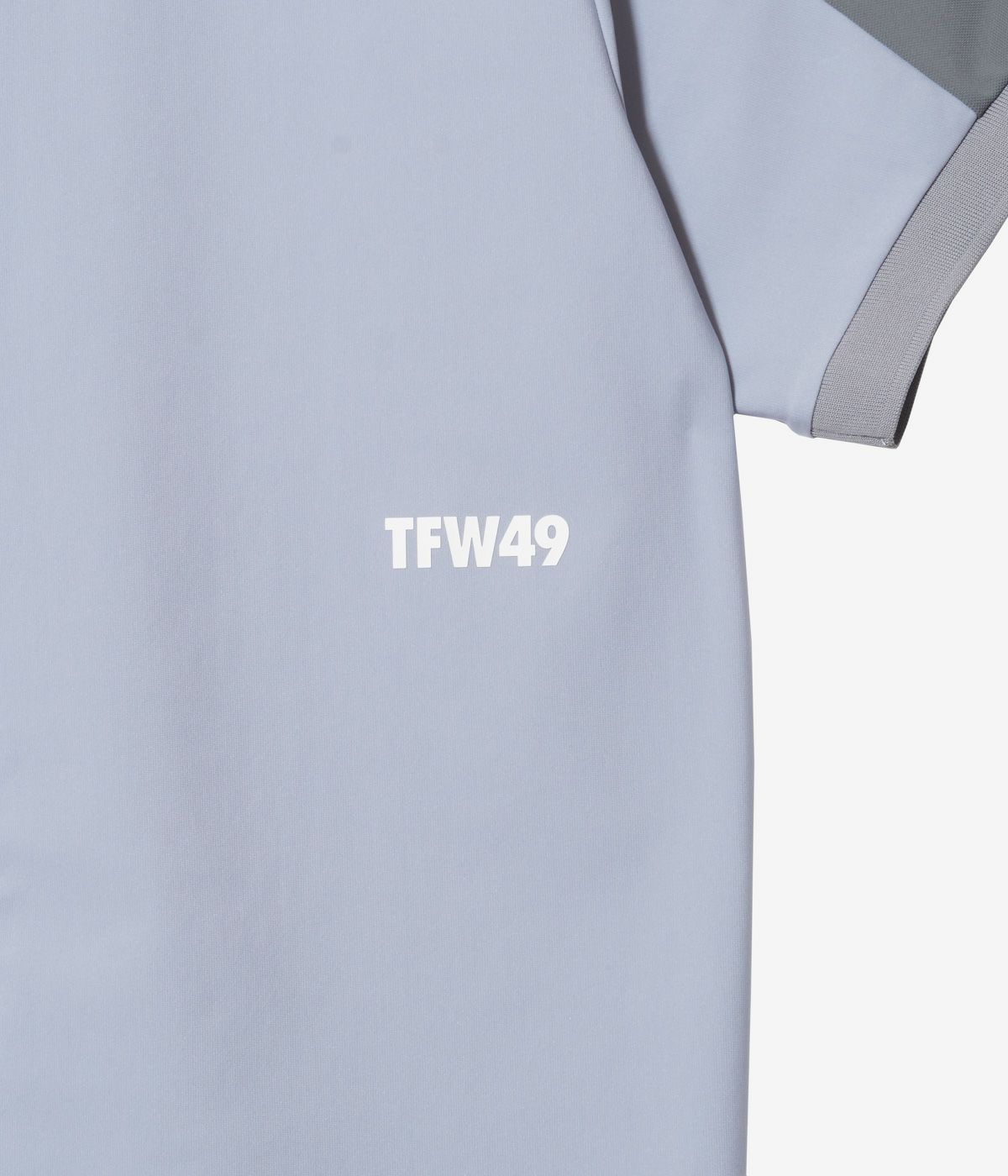 SIDE MESH COLLARLESS POLO | ポロシャツ | ブルーグレー×チャコール | メンズ | ゴルフウェア