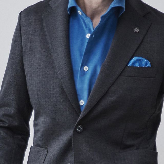 ヘリンボーン ジャガード ジャージジャケット | ブラック | メンズ