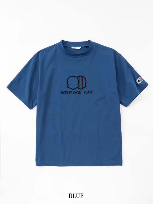 EMBLEM MOCK T | モックネック | ブルー | メンズ | ゴルフウェア