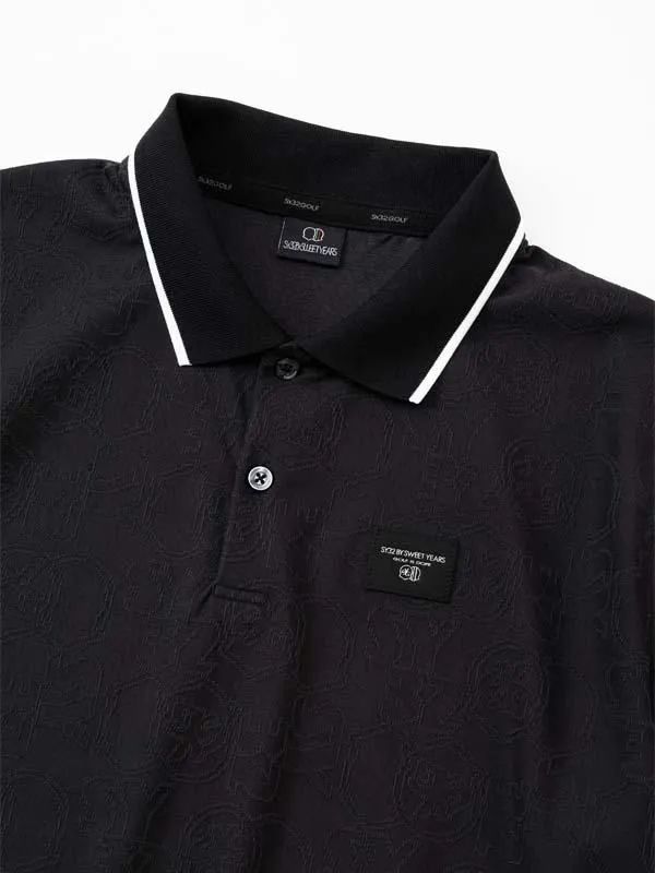PIN JQ LINE POLO | ポロシャツ | ブラック | メンズ | ゴルフウェア