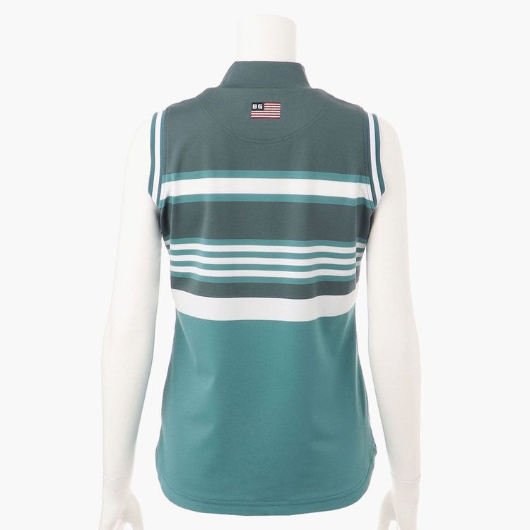 WOMENS MARINE STRIPE NS HIGH NECK | ノースリーブシャツ | ブルー | レディース | ゴルフウェア