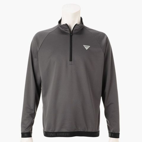 REF MEN'S HEM LOGO LS HALFZIP（リラックスフィット） | チャコール | メンズ | ゴルフウェア