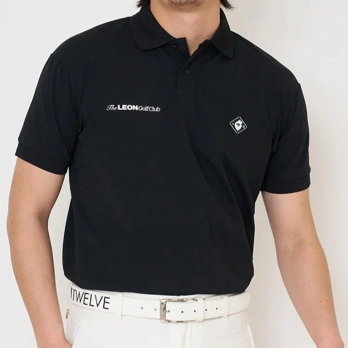 LEON GC set A | ポロシャツ×モックネック  2枚セット| ブラック×ホワイト | メンズ | ゴルフウェア