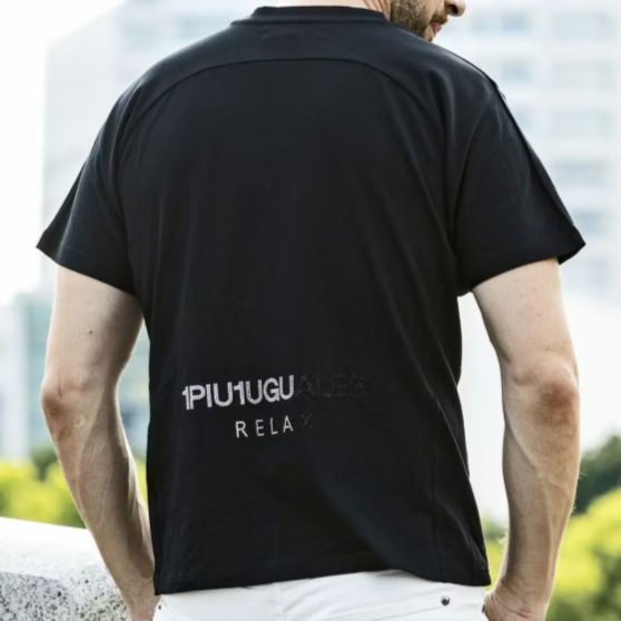 ラインストーンバックサイドロゴ半袖Tシャツ | Tシャツ | ブラック | メンズ