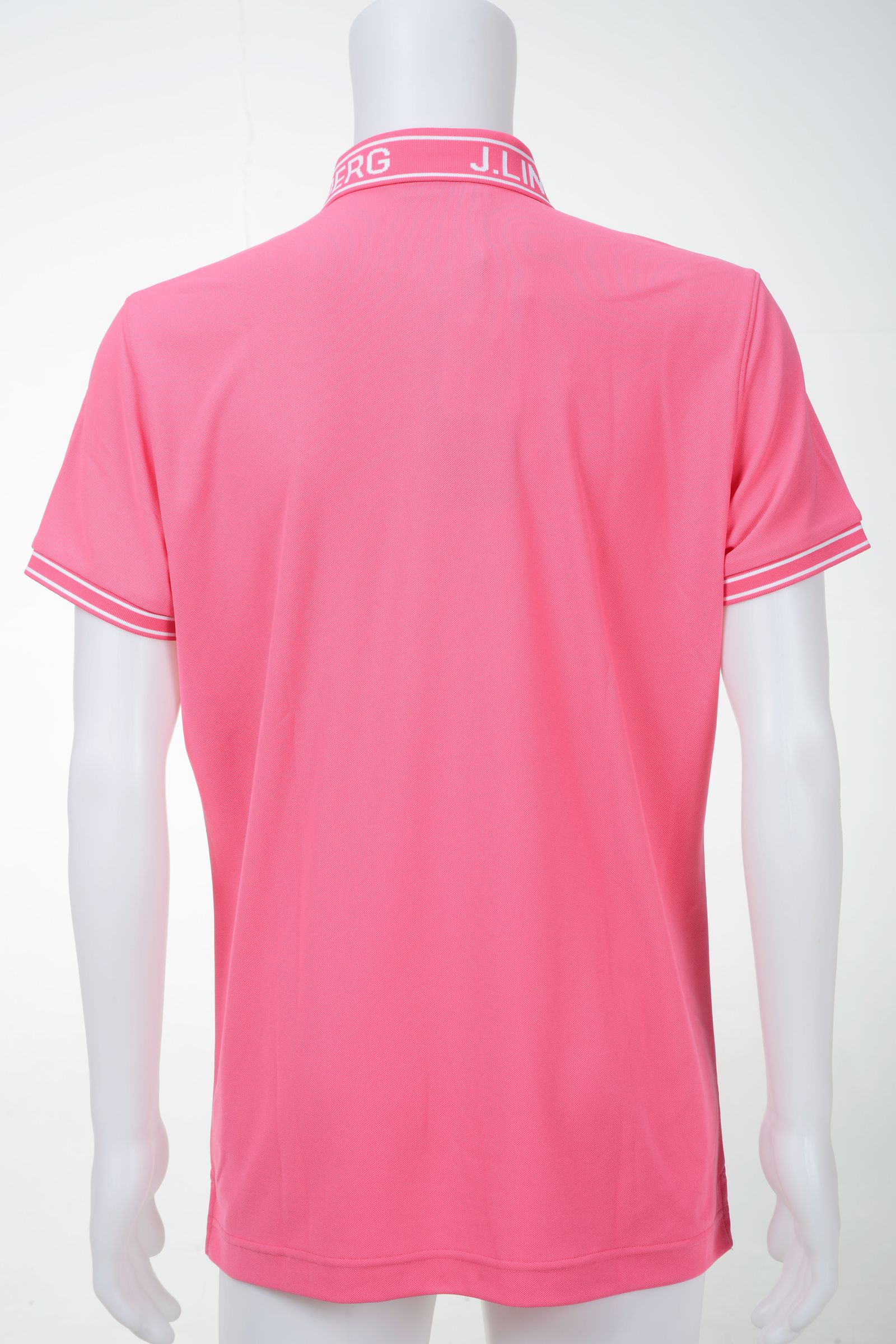 J.LINDEBERG - 半袖ポロシャツ | リブ襟 | メンズ | ピンク | ゴルフ 