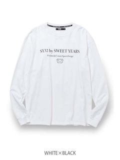 SANS SERIF LOGO L/S TEE | Tシャツ | ホワイト×ブラック | メンズ | ゴルフウェア