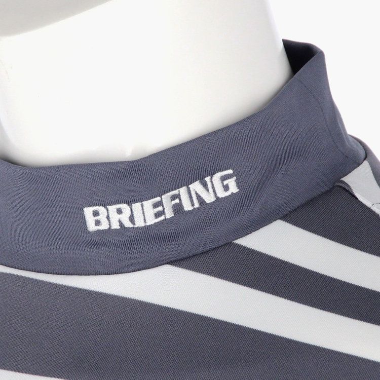 【再入荷】 BRIEFING GOLF - MENS STRIPE HIGH NECK | ハイネックシャツ メンズウェア