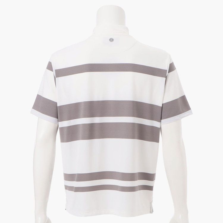 MEN’S PANEL STRIPE HIGHNECK （リラックスフィット） | ハイネックシャツ | ホワイト | メンズ | ゴルフウェア
