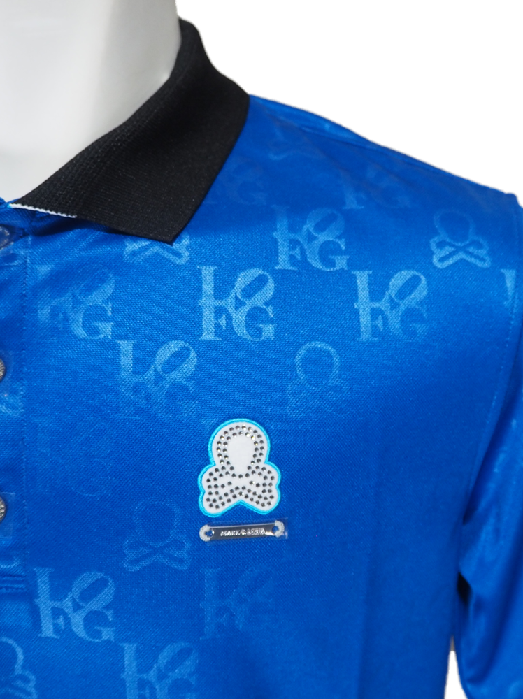 Ever Monogram Embossed Polo | ポロシャツ | ブルー | メンズ | ゴルフウェア