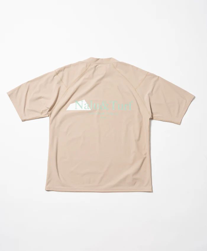 サーフモックネック S/S(Nalu＆Turf) | モックネックシャツ | ベージュ | メンズ | ゴルフウェア