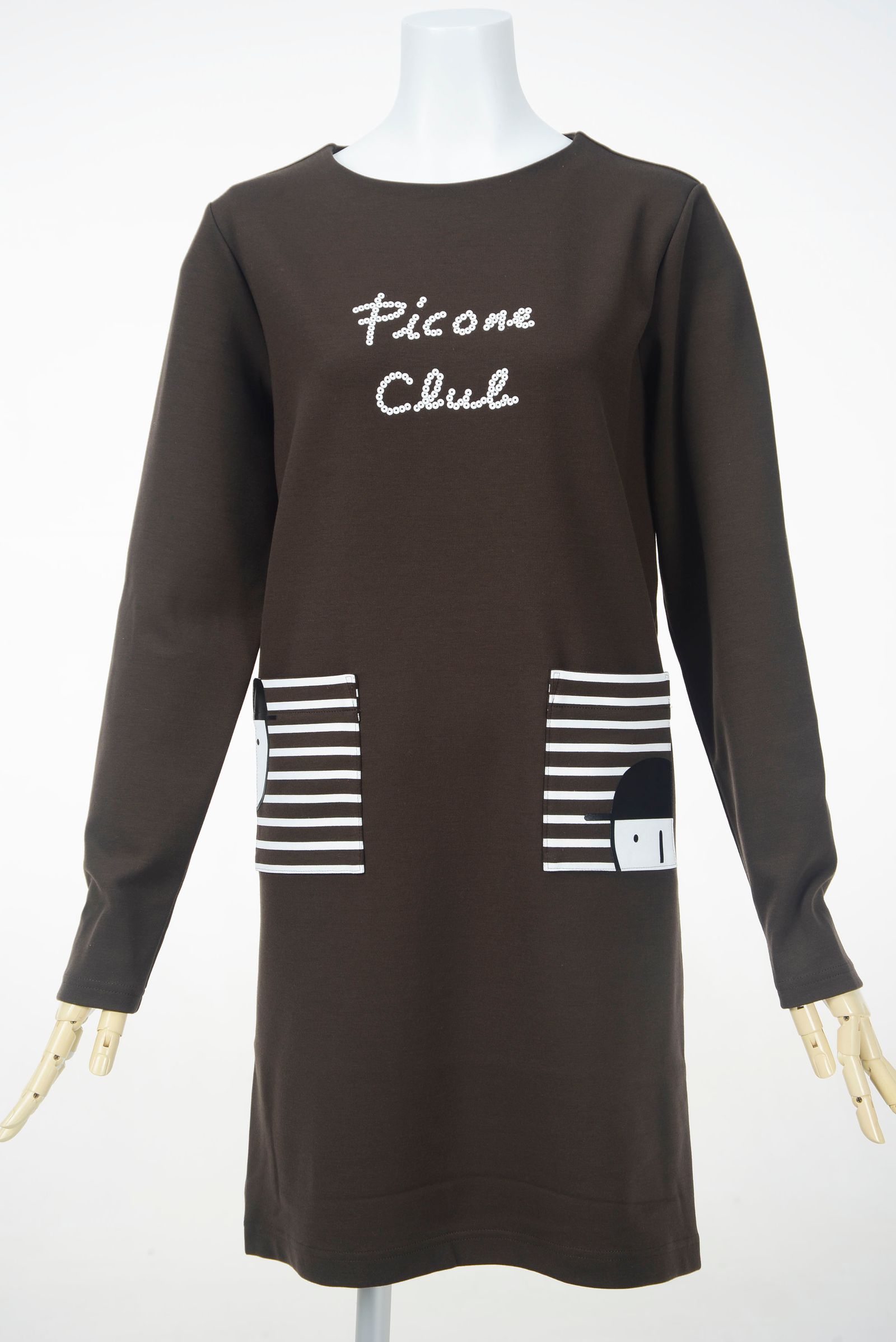 picone club - 吸湿発熱チュニック丈長袖プルオーバー | ブラウン | レディース | | VINCITORE GOLF（ヴィンチトーレ  ゴルフ）