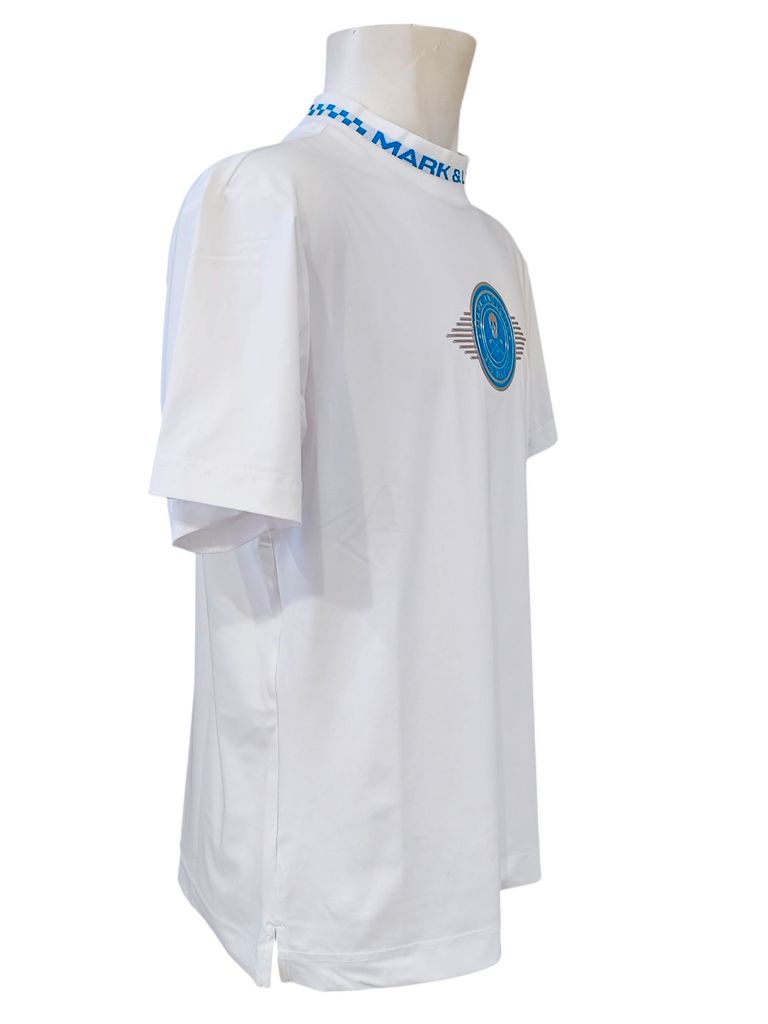 【美品】レザレクション ゴルフ モックネックシャツ　ホワイト M V12 - SM MOCK | モックネックシャツ | ホワイト | メンズ