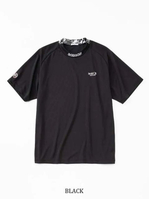 GRAPHIC POINT MOCK | モックネック | ブラック | メンズ | ゴルフウェア