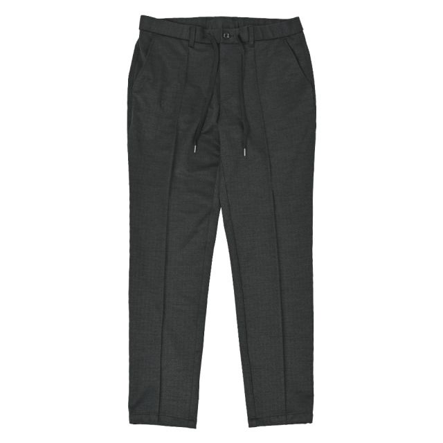 へリンボーン ジャガード ジャージ スラックス ストレッチ パンツ テーパード | ブラック | メンズ