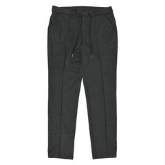 へリンボーン ジャガード ジャージ スラックス ストレッチ パンツ テーパード | ブラック | メンズ