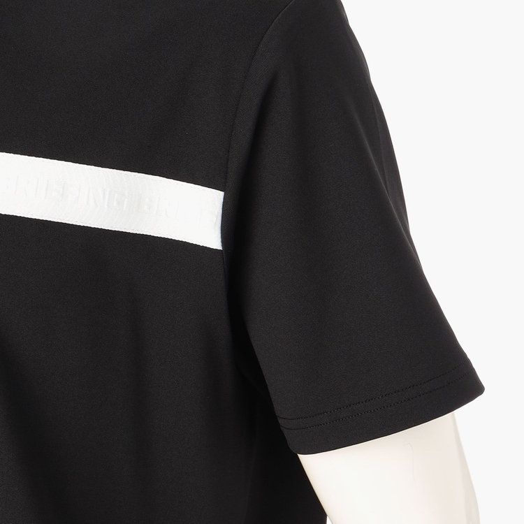 MENS SLEEVE LOGO HIGH NECK RELAXED FIT | ハイネックシャツ | ブラック | メンズ | ゴルフウェア