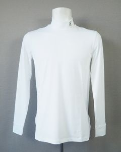 モックネック カットソー | ハイネック 長袖 Tシャツ | メンズ ゴルフウェア | ホワイト (00)