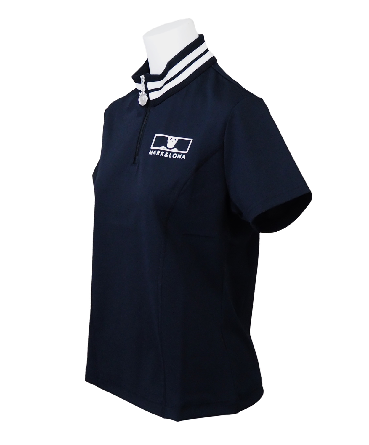 Pave Zip Mock Tee | Tシャツ | ブラック | レディース | ゴルフウェア