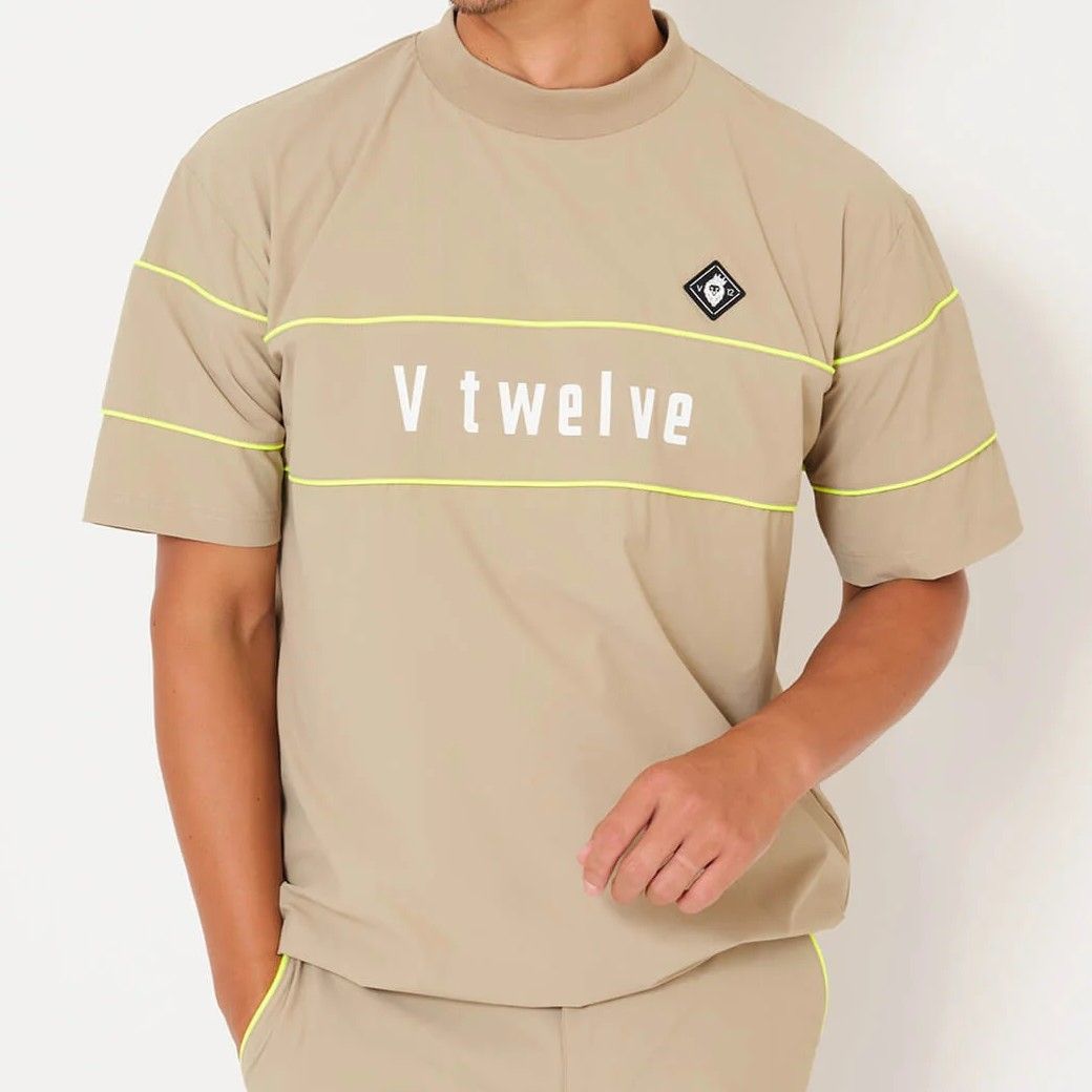 NEON L MOCK | モックネックTシャツ | ベージュ | メンズ | ゴルフウェア