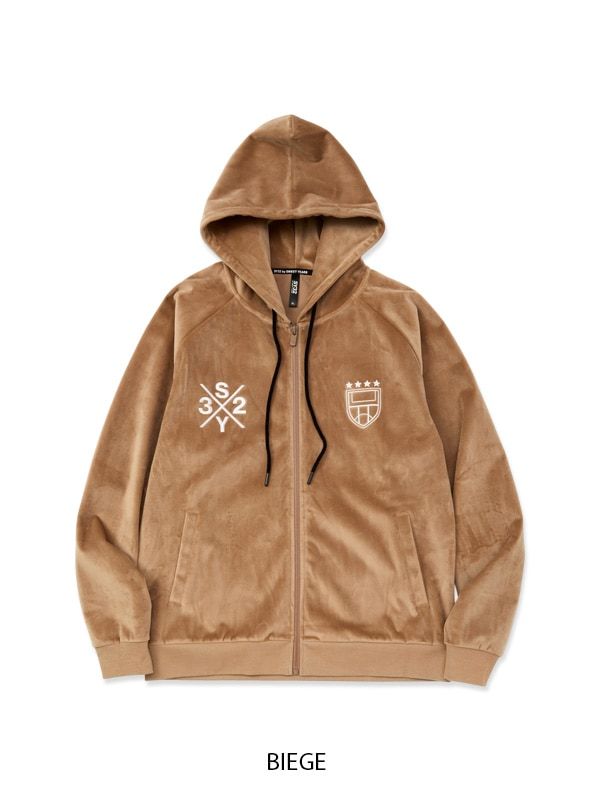 VELOUR 3 LAYER ZIP HOODIE  | ブルゾン | ベージュ | メンズ | ゴルフウェア