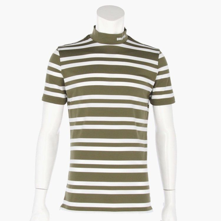 BRIEFING GOLF - MENS STRIPE HIGH NECK | メンズ ストライプ