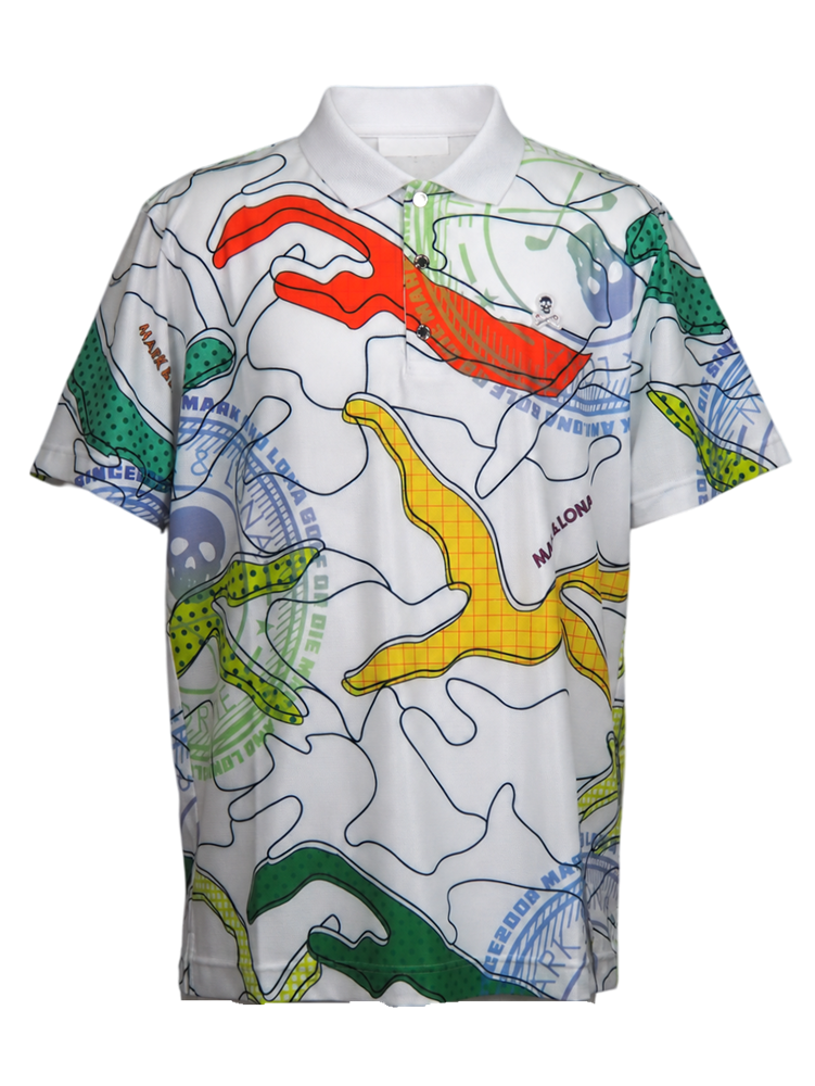 Axon Camo Mesh Performance Polo | ポロシャツ | ホワイト | メンズ | ゴルフウェア