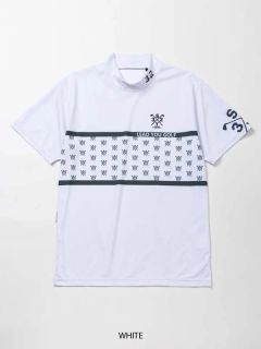 GRAPHIC CROSS LOGO MOCK | モックネックシャツ | ホワイト | メンズ | ゴルフウェア