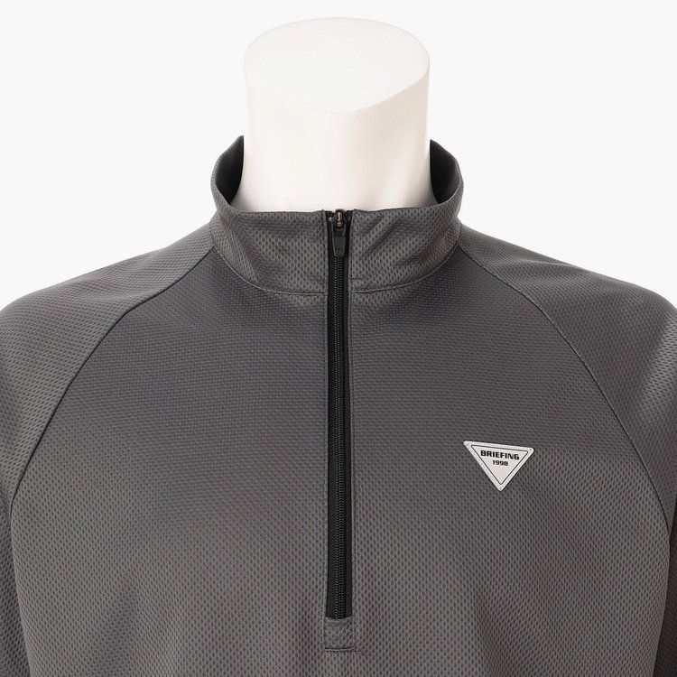 REF MEN'S HEM LOGO LS HALFZIP（リラックスフィット） | チャコール | メンズ | ゴルフウェア