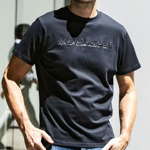 2重ロゴ半袖Tシャツ | Tシャツ | ブラック | メンズ