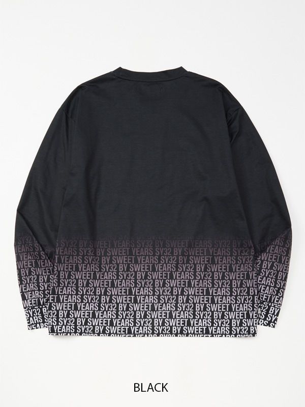 GRADATION LOGO L/S TEE | Tシャツ | ブラック | メンズ | ゴルフウェア