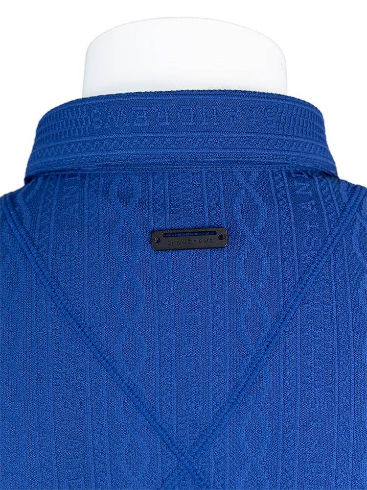 縄柄リンクス半袖シャツ (MENS) | ポロシャツ | ブルー | メンズ | ゴルフウェア