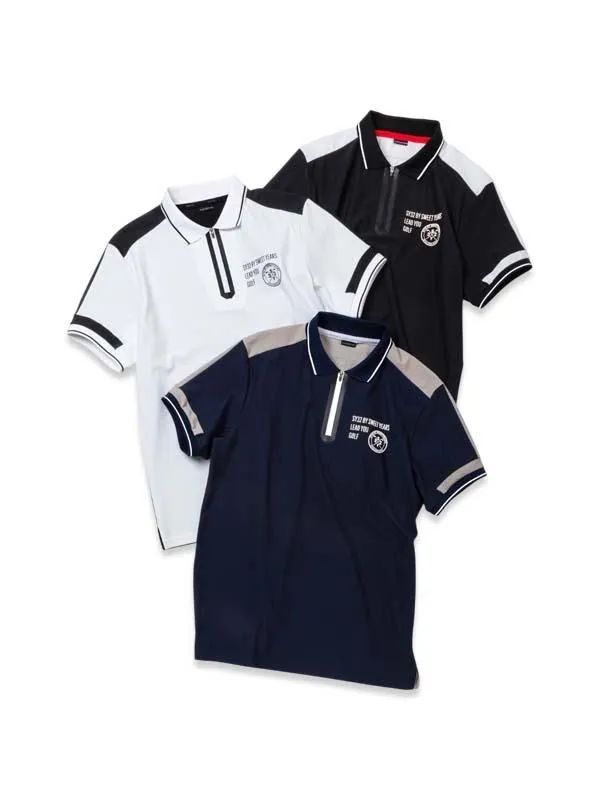 DRY TRICOT MESH ZIP UP POLO | ポロシャツ | ネイビー | メンズ | ゴルフウェア